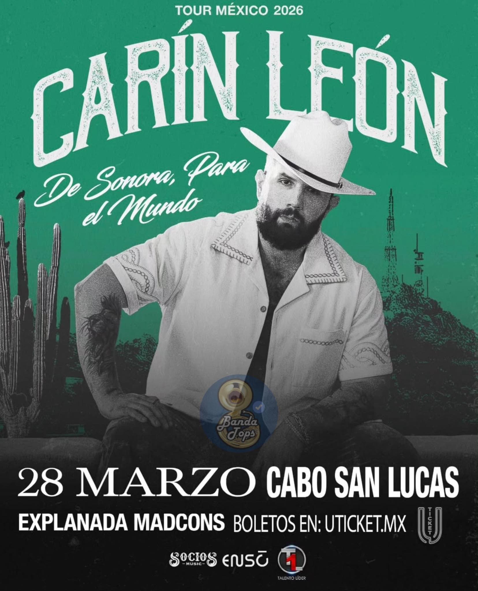 Carín León "Tour México 2026" Cabo San Lucas
